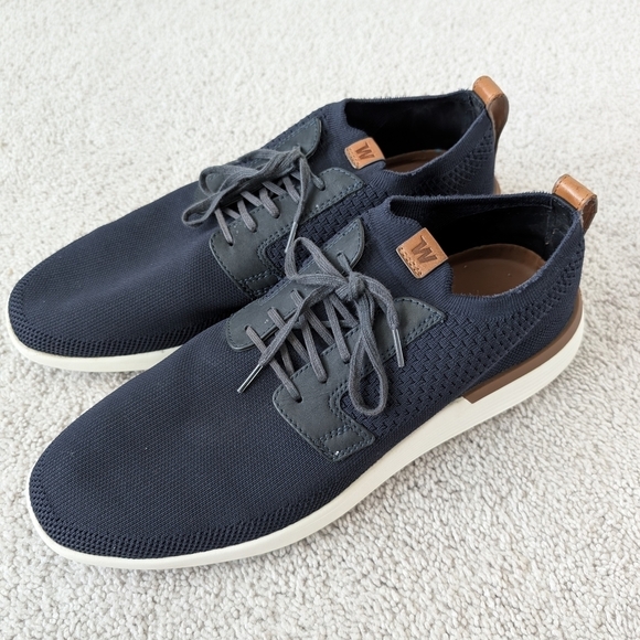Wolf & Shepherd Other - WOLF & SHEPHERD Navy Blue SwiftKnit Lace Up Derby Shoes Mens 13